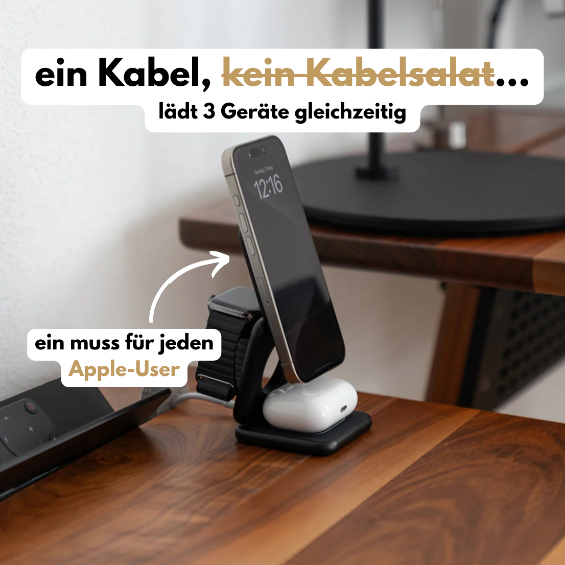 Faltcharge - 3 in 1 Ladegerät